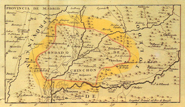 Mapa antiguo de Chinchón de 1773